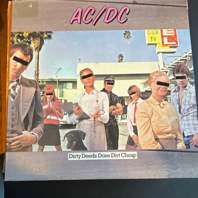 AC/DC Dirty Deeds Done Dirt Cheap Atlantic 12'' Black Vinyl LP 33RPM Rock