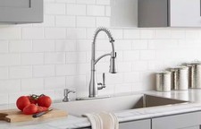 Home Glacier Bay Mandouri Single Handle Spring Neck Pull Down Sprayer Kitchen Faucet