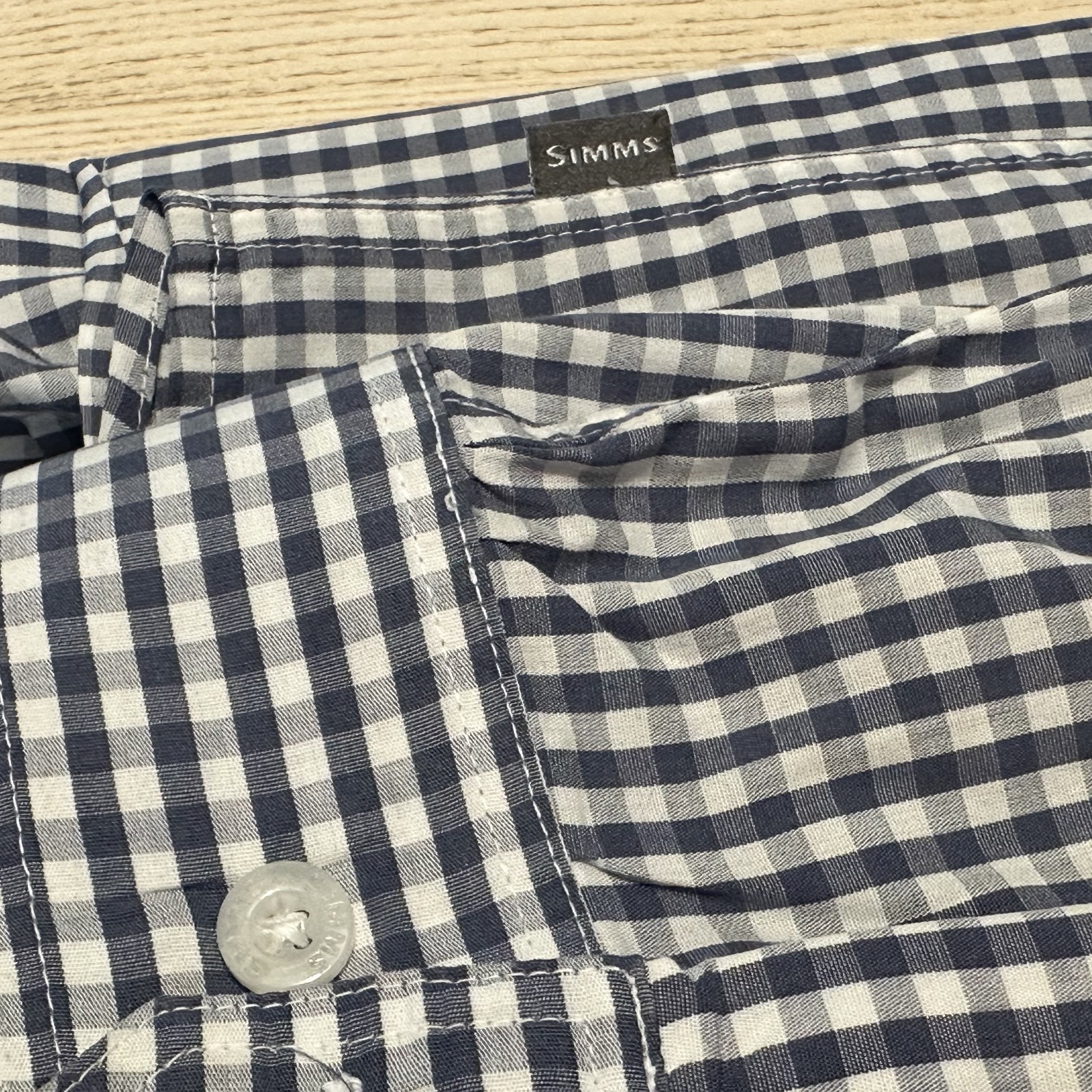 Simms Checkered LS Button Guide Shirt Men XXL Blu… - image 9