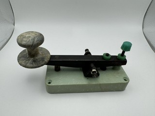 Vintage Soviet Military Telegraph Key – Morse Code (USSR) with Original Box