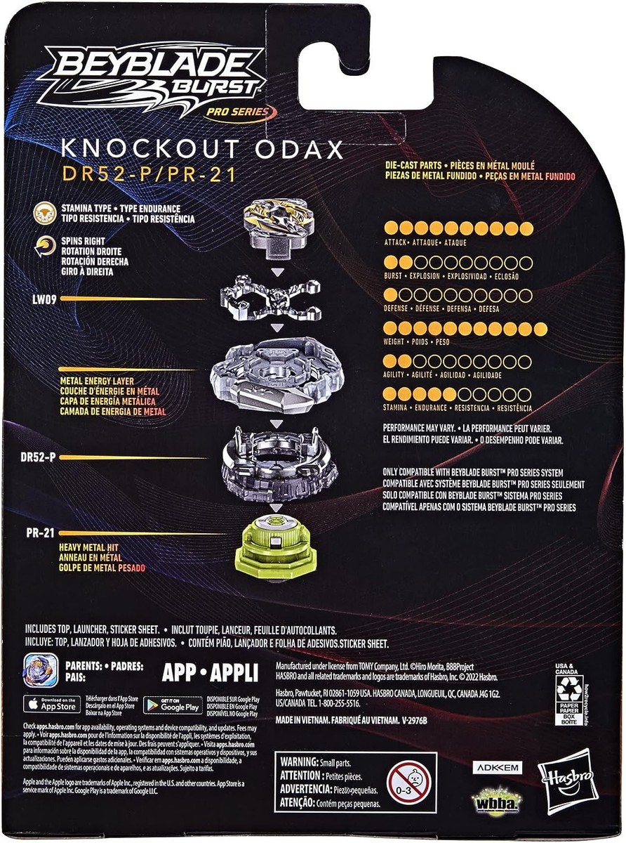 Beyblade Burst Pro Series Knockout Odax Starter Pack DR52-P/PR-21