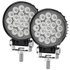 LED Tractor Lights 2 Pcs 4 Inch 12v Flood Light Round Waterproof Work Truck