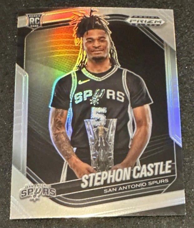 2024-25 Prizm Black Stephon Castle Silver Prizm Spurs RC #96 Rookie ROY 📈 🔥