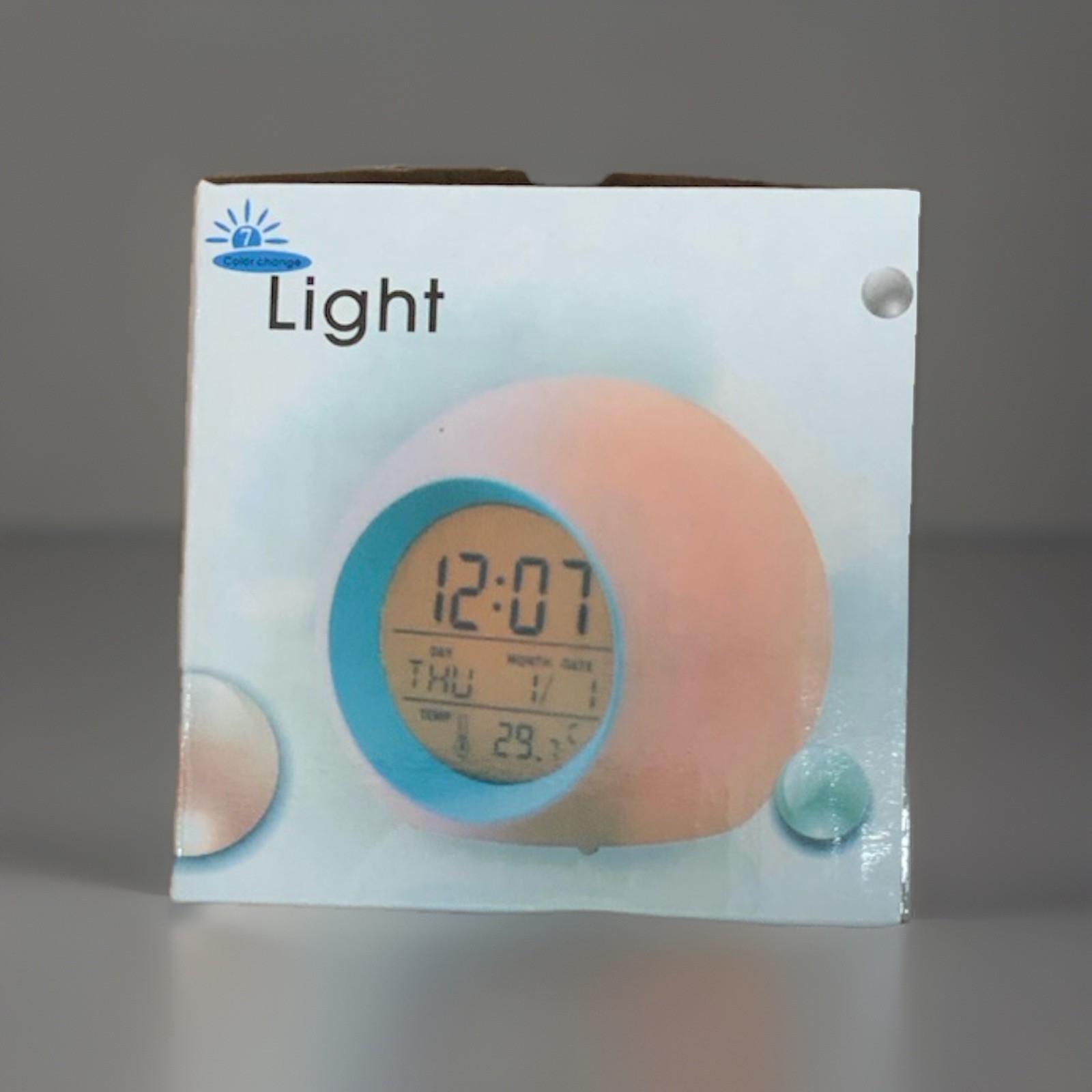 Color Changing LED Digital Clock and Alarm, AAA batteries