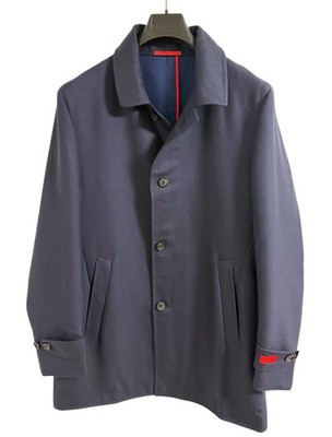 Isaia NWT Iconico Navy Blue Cashmere-Wool Coat, 44 US (54 IT) OR XL, Overcoat