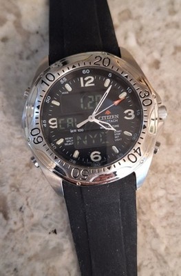 Citizen's Promaster Navitach C460 Ana-Digi World Time 44.6mm Man's Watch Superb