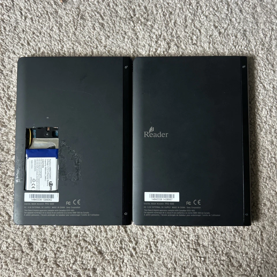"Lote de 2 libros electrónicos de bolsillo con lector de libros digitales Sony PRS-600 6"" edición táctil" Foto 2 de 2