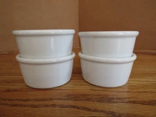 Chantal Ramekins Stoneware Cups 4 oz/1/2 Cup White Set of 4
