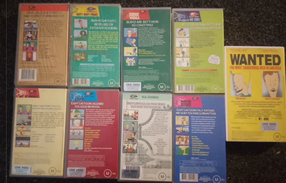 MTV Beavis And Butthead VHS Video Rare Bundle Lot x9 - Do America - Image 2 of 2