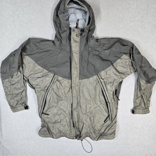 REI Men Jacket XL Gray Embroidered Colorblock Ripstop Activewear Zipper Logo - product listing photo