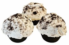 DEZICAKES Fake Cupcakes Artificial Food Set of 3 Oreo Cupcakes