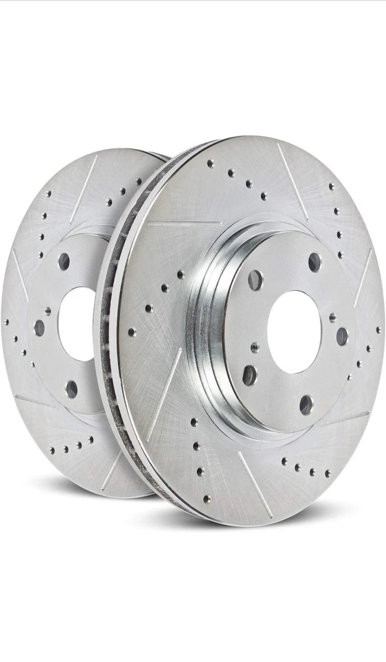 Disc Brake Rotor-Cross-Drilled Slotted Power Stop AR8750XR - Image 2 of 3
