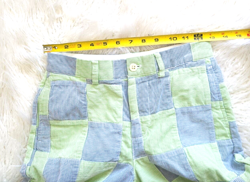 Vineyard Vines Blue White Green Patchwork Seersucker Shorts Boys Size 12 - Picture 11 of 11