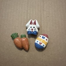 Set Of 3 Easter Button Covers Carrots, Bunny, Easter Egg