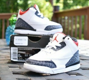 Nike Air Jordan 3 Retro SE TD 'Fire Red' Denim DB0442-100 Little Kids Size  5C | eBay