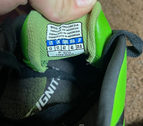 Stivali Mizuno Wave Ignitus 2 FG Tacchetti Verde/Nero/Rosso US13 UK12 EUR47 - Foto 8 di 9