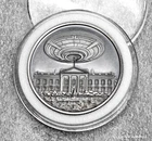 1oz - ( 39mm ) silver round,  UFO collection - UFO over White House