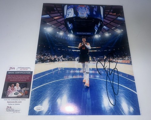 Jalen Brunson handsigniertes New York Knicks signed 11x14 Basketball Foto - JSA