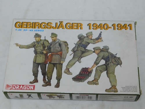 1/35 Dragon German WWII Gebirgsjager 1940-1941 4 Figuren Plastik Modellbausatz 6345