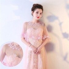 Women Sheer Lace Cape Shrug Capelet Shawl Wrap Bridal Bolero Wedding Party Prom