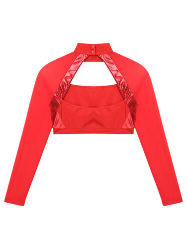 Women Cheer Uniform Tops Night Club Crop Top Rhinestone Cheerleader Costume - Picture 11 of 87