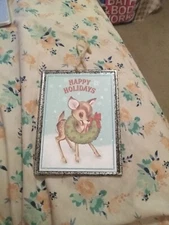 Lightweight Metal Christmas Holiday Winter Reindeer Hanging Decor