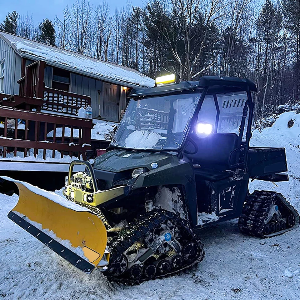 For Can-Am Maverick X3 Commander 1000 UTV Rear View Side Mirrors +LED Light Wire - Image 2 of 4