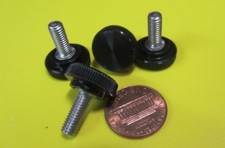 Plastic Black Stainless Thumb Screw, 5/8" Head Dia. x 10-32 x 1/2" Length, 25 Pc