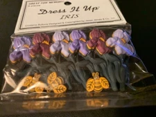 DRESS IT UP IRIS FLOWERS BEES NATURE COLLECTION IRIS FLOWER BEE 9PCS