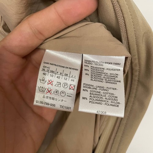 Max Mara 'S Zip Up Nylon Jacket Size IT 44 US 10 Beige - Picture 6 of 9