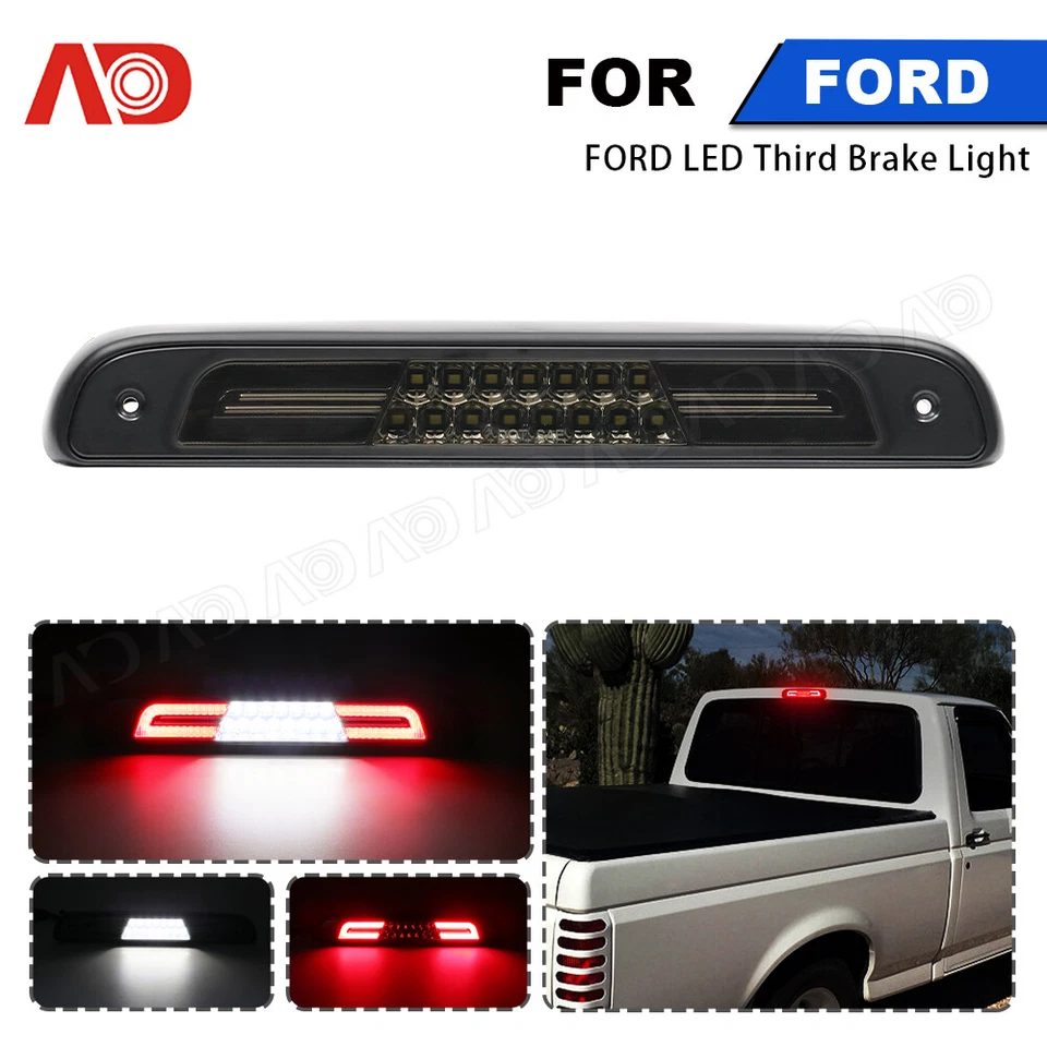 For 1992-1996 Ford F150 F250 Bronco 3RD Led Third Brake Light Cargo Lamp Smoked - Image 3 of 4