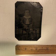 Antique Tintype Victorian Child Civil War Era Photo Photograph