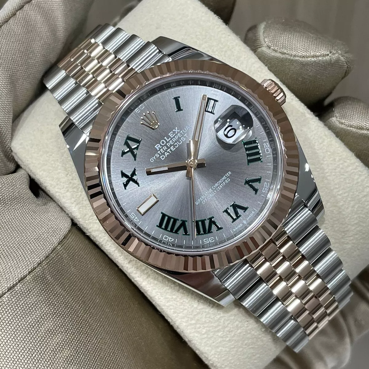 Rolex Oyster Datejust II Jubilee Gold Steel Silver Dial 41 mm