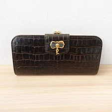 Roberta Di Camerino Wallet Leather Crocodile Croco Exotic Long Envelope Italy