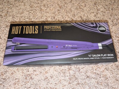 Hot Tools Professional Ceramic Tourmaline 3/8  Salon Flat Iron Brand New in Box 