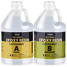 3  UV Resistant Crystal Clear Epoxy Resin Kit - No Bubbles, High Gloss Finish