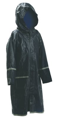 Navy XL Kids Water Proof Rain Coat with Reflector - Juniors Premium Rain Jacket