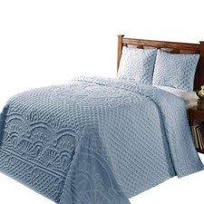 Better Trends 100 Cotton Chenille, Coverlet Bedspread Full Size 96" x 110",
