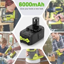 6.0AH Battery For Ryobi 18V One+ Plus P108 RB1850C RB1840C RB1820C RB18L50 P117 — image 8