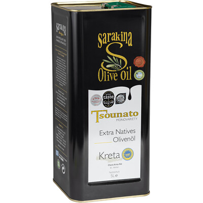 9,98  /Liter - Sarakina - Extra Natives Olivenöl Sorte:Tsounati (g.g.A) 5 Liter
