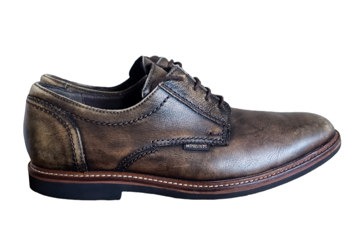 SAOLA Scarpe comode da uomo Mephisto Waino Oxford taglia 12 marrone patina in pelle marrone marrone chiaro
