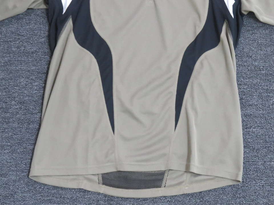 Camisa Gore Bike Wear Para Hombre Talla Grande Manga Corta Media Cremallera Beige Negra Nueva Foto 4 de 4