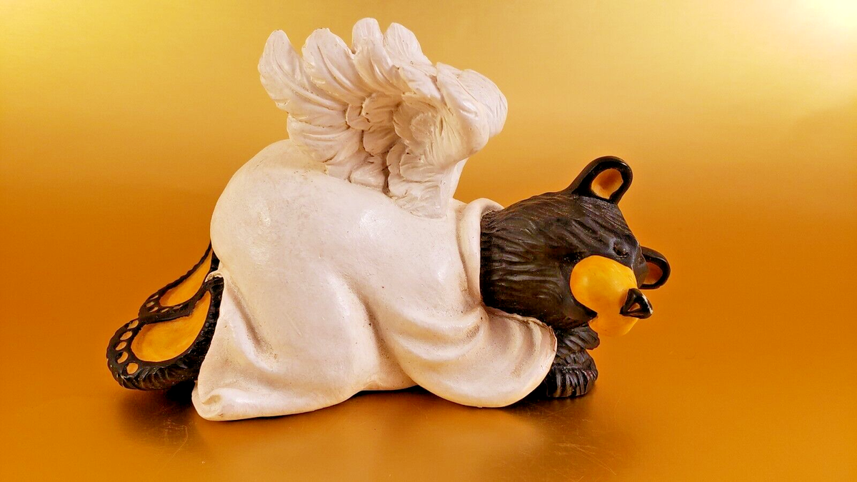 THE ALFEE Angel Bear 陶器置きもの Angel Bear Big Sky Carvers Bearfoots By Jeff Fleming Rare Figurine