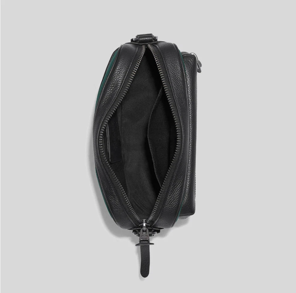 BNWT Coach Men's Thompson Small Camera Bag Pebble Leather C6584 Forest Green - Image 4 of 4