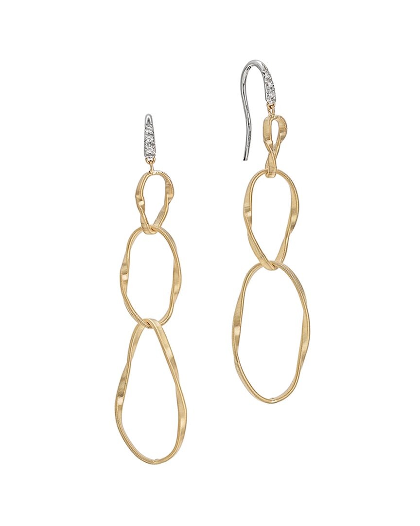 Женские серьги Marco Bicego с двумя бриллиантами Marrekech Onde 18 Карат весом 002 Карата 168590₽