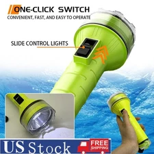 LED Diving Flashlight Portable Underwater Handheld Light for Diving Fishing US