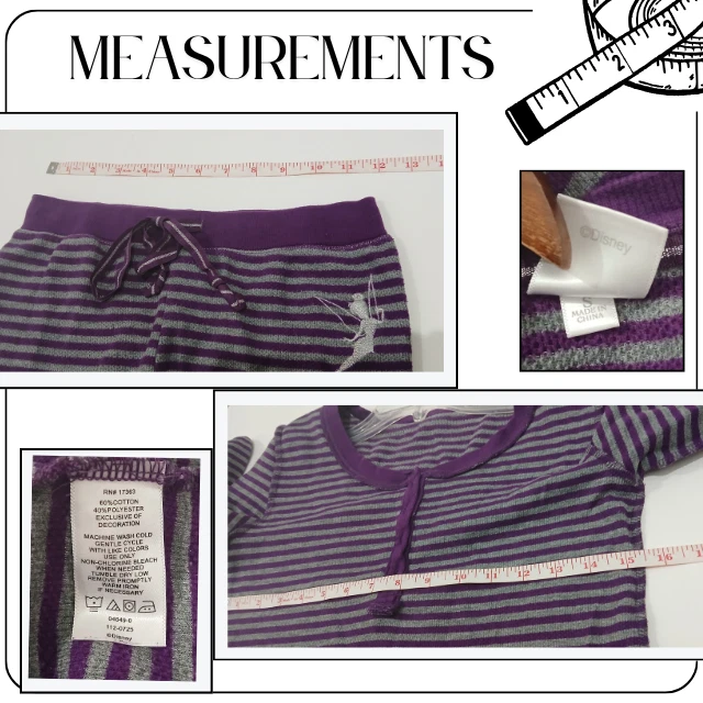 Disney тепловой трикотажа пижамы женщин маленький Динь-Динь колокольчик в полоску длинным рукавом PJ комплект - Изображение 3 из 4