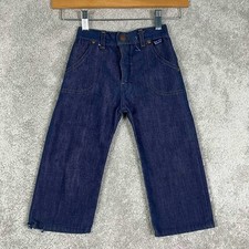 Vintage 70s Kids Dark Wash Denim Jeans Size 3 Made in USA IDEAL Zipper Adorable