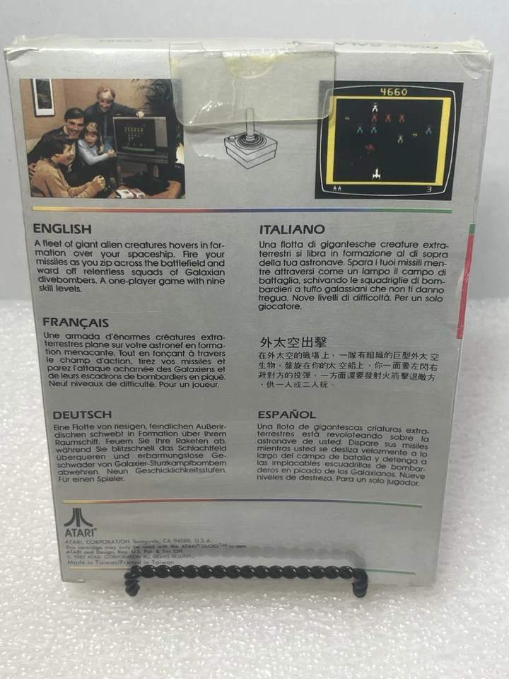 Galaxian (Atari 2600, 1987) Factory Sealed w/ Hanger – Rare Vintage - Image 3 of 4