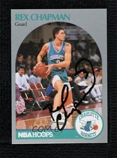 BAS 1990-91 NBA Hoops Rex Chapman #51 Beckett Auth Sticker Auto 2k2